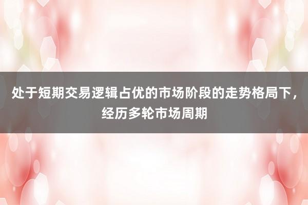 处于短期交易逻辑占优的市场阶段的走势格局下，经历多轮市场周期