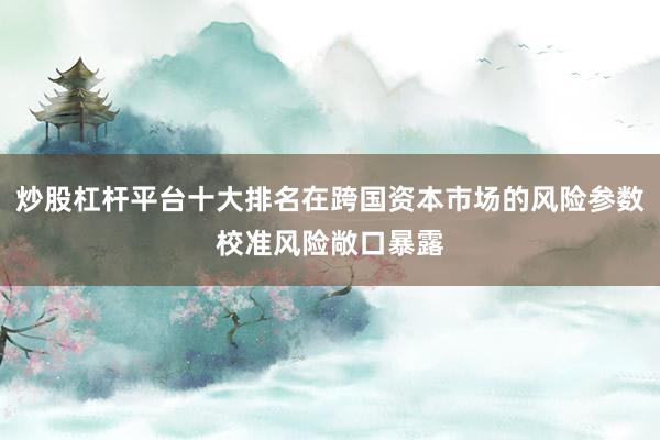 炒股杠杆平台十大排名在跨国资本市场的风险参数校准风险敞口暴露