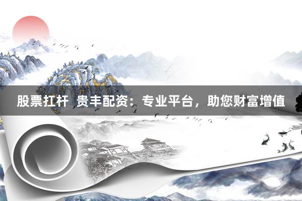 股票扛杆  贵丰配资：专业平台，助您财富增值