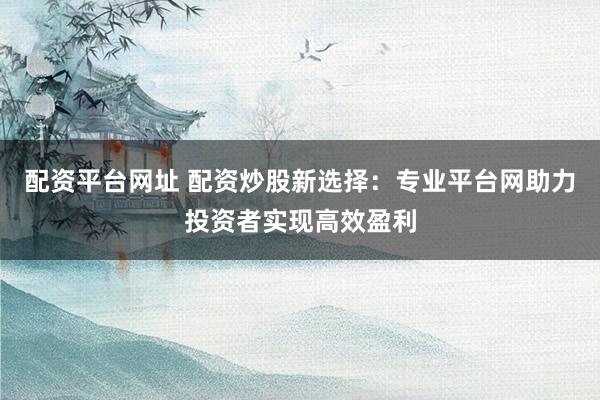 配资平台网址 配资炒股新选择：专业平台网助力投资者实现高效盈利