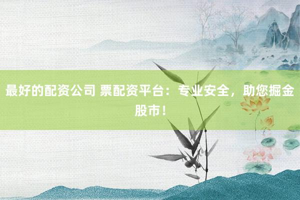最好的配资公司 票配资平台：专业安全，助您掘金股市！
